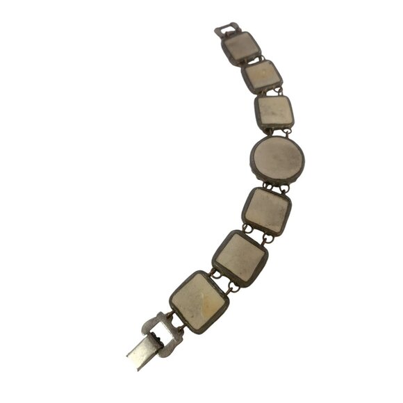 Unusual Porcelain Flower Tile Bracelet (A5650) - Picture 4 of 5